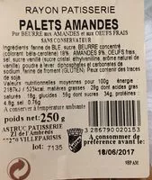 Cantidad de azúcar en Palets Amandes