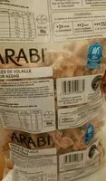 入っている砂糖の量 Émincer de volaille saveur kebab