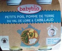 Suhkru kogus sees Pots Petits Pois Pomme de terre Cabillaud