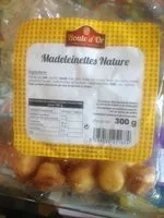 Cantidad de azúcar en Madeleinettes nature