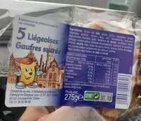 Amount of sugar in 5 Gaufres Liégeoises Sucrées
