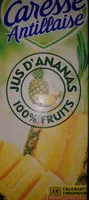 Suhkru kogus sees Jus d’ananas caresse antillaise