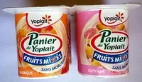Quantité de sucre dans Panier de Yoplait - Fruits mixés - Goyave, Mangue, Abricot