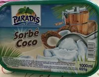 Sucre et nutriments contenus dans Paradis glace