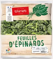 चीनी की मात्रा Feuilles d’épinards