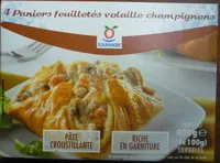 Paniers feuilletes volaille champignons