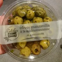 入っている砂糖の量 Olives à la méditerranéenne Atelier Blini