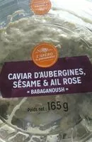 Jumlah gula yang masuk Caviar d'aubergine sésame et ail rose