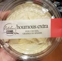 İçindeki şeker miktarı Houmous extra, pois chiches, graines de sésame