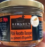 Количество сахара в Pâté Recette Basque au Piment d'Espelette