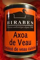 Quantité de sucre dans Axoa de veau