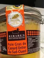 Количество сахара в Foie gras de canard entier