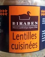 Количество сахара в Lentilles cuisinées