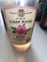 Amount of sugar in Sirop de rose RIEME
