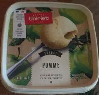 Suhkru kogus sees Sorbet pomme