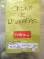 Quantité de sucre dans Choux de Bruxelles