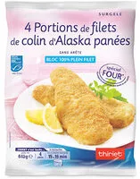 Zuckermenge drin 4 Portions de filets de colin d'Alaska panées
