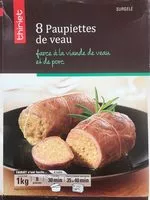 चीनी की मात्रा 8 paupiettes de veau