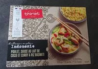İçindeki şeker miktarı Poulet sauce lait de coco et curry et riz basmati