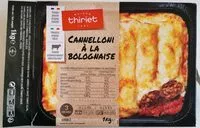 İçindeki şeker miktarı Cannelloni à la bolognaise