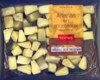 İçindeki şeker miktarı Ananas en morceaux