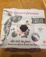 Quantité de sucre dans Le Yaourt fermier au lait du jour brassé sur lit de fruits des bois