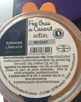 入っている砂糖の量 Foie Gras De Canard Entier Mi-cuit