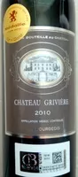 Sucre et nutriments contenus dans Chateau griviere