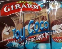 Quantité de sucre dans Tou coco girard