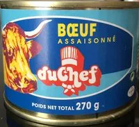 Sucre et nutriments contenus dans Duchef