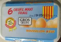 Sucre et nutriments contenus dans Roussillon oeuf