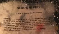 Suhkru kogus sees Salade de riz