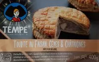 Suhkru kogus sees Tourte au faisan, cèpes et châtaignes