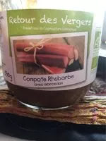 Quantité de sucre dans Compote rhubarbe avec morceaux