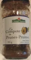 Quantité de sucre dans La compote de prunes-pruimen