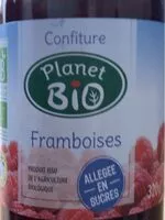 Amount of sugar in Confiture framboises