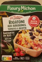 İçindeki şeker miktarı Rigatoni Aubergines Tomates et Ricotta