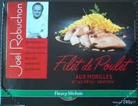 Sokerin määrä sisällä Filet de poulet aux morilles et ses pâtes "grattata"