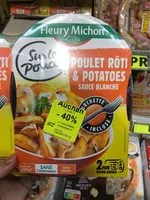 Jumlah gula yang masuk Poulet roti & patatoes sauce blanche