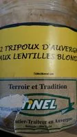 入っている砂糖の量 Tripoux Auvergne aux lentilles