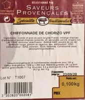 Quantité de sucre dans Chiffonnade de Chorizo