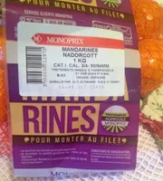 Sokerin määrä sisällä Mandarines Nadorcott