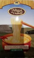 Quantité de sucre dans L'aligot de l'Aubrac