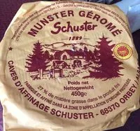 चीनी की मात्रा Munster Gerome
