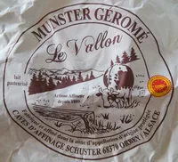 Sucre et nutriments contenus dans Munster gerome