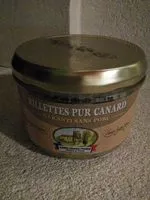 入っている砂糖の量 Rillettes pur canard