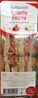 Zuckermenge drin Sandwich Rosette Beurre