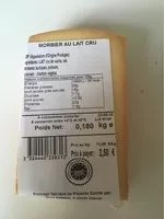 Количество сахара в Morbier au lait cru