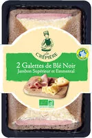 Suhkru kogus sees 2 Galettes de Blé Noir Jambon Supérieur et Emmental biologiques