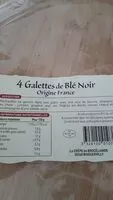 Quantité de sucre dans 4 Galettes de blé noir